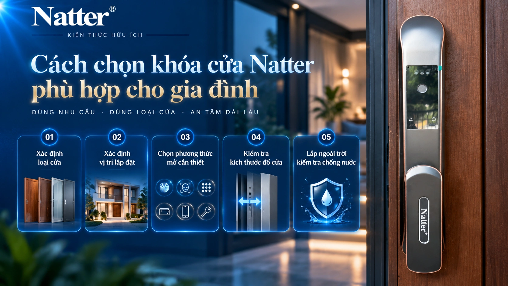 Cách chọn khóa cửa Natter phù hợp cho gia đình