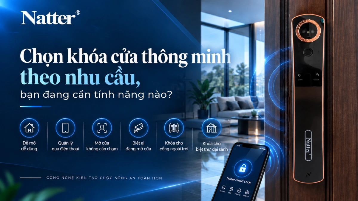 Chọn khóa cửa thông minh theo nhu cầu, bạn đang cần tính năng nào