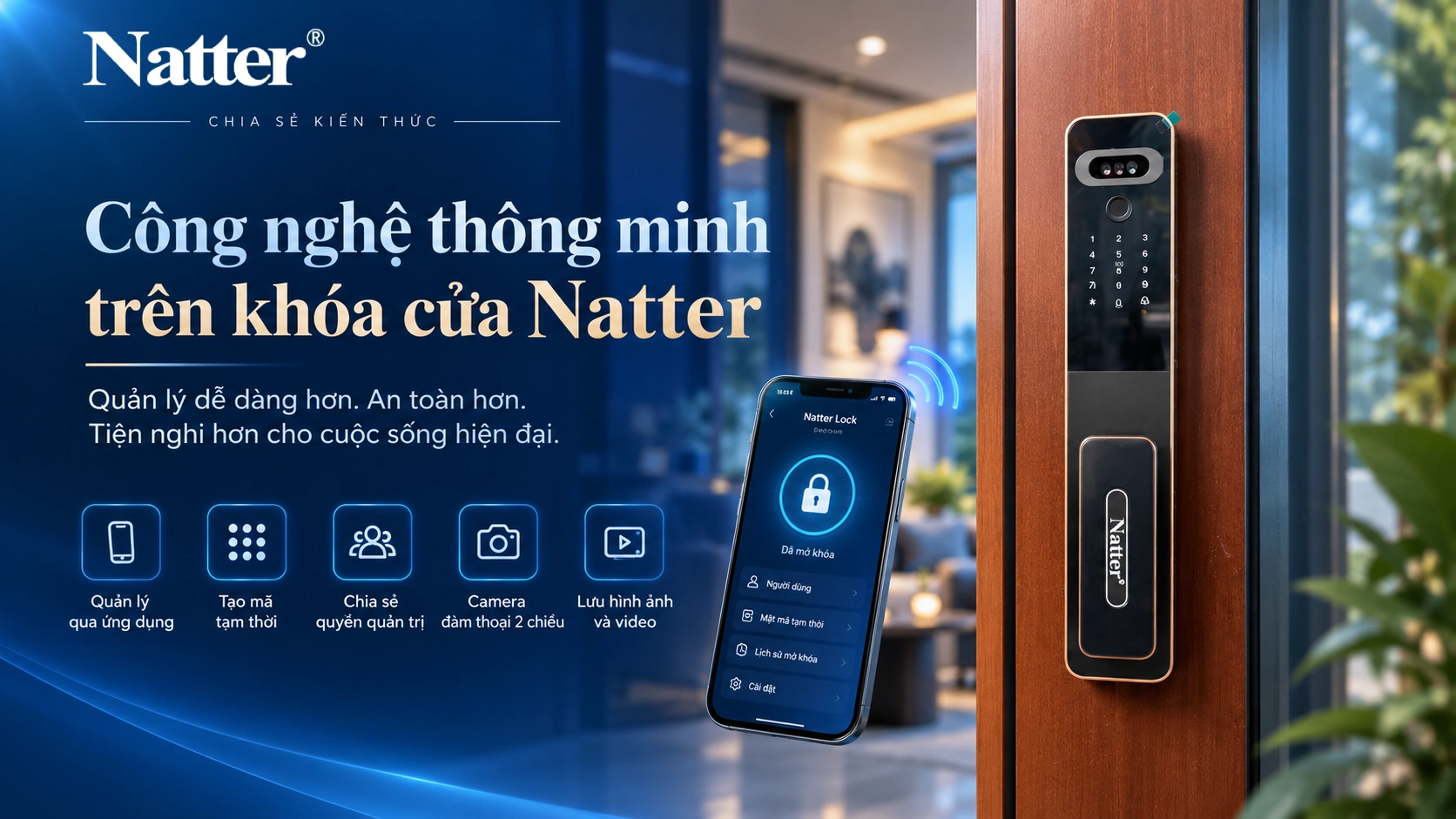 Công nghệ thông minh trên khóa cửa Natter