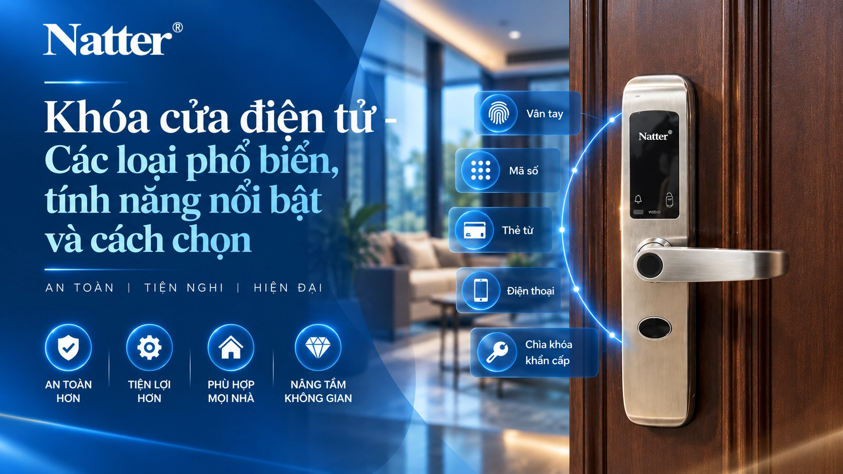 Khóa cửa điện tử - Các loại phổ biến, tính năng nổi bật và cách chọn dd