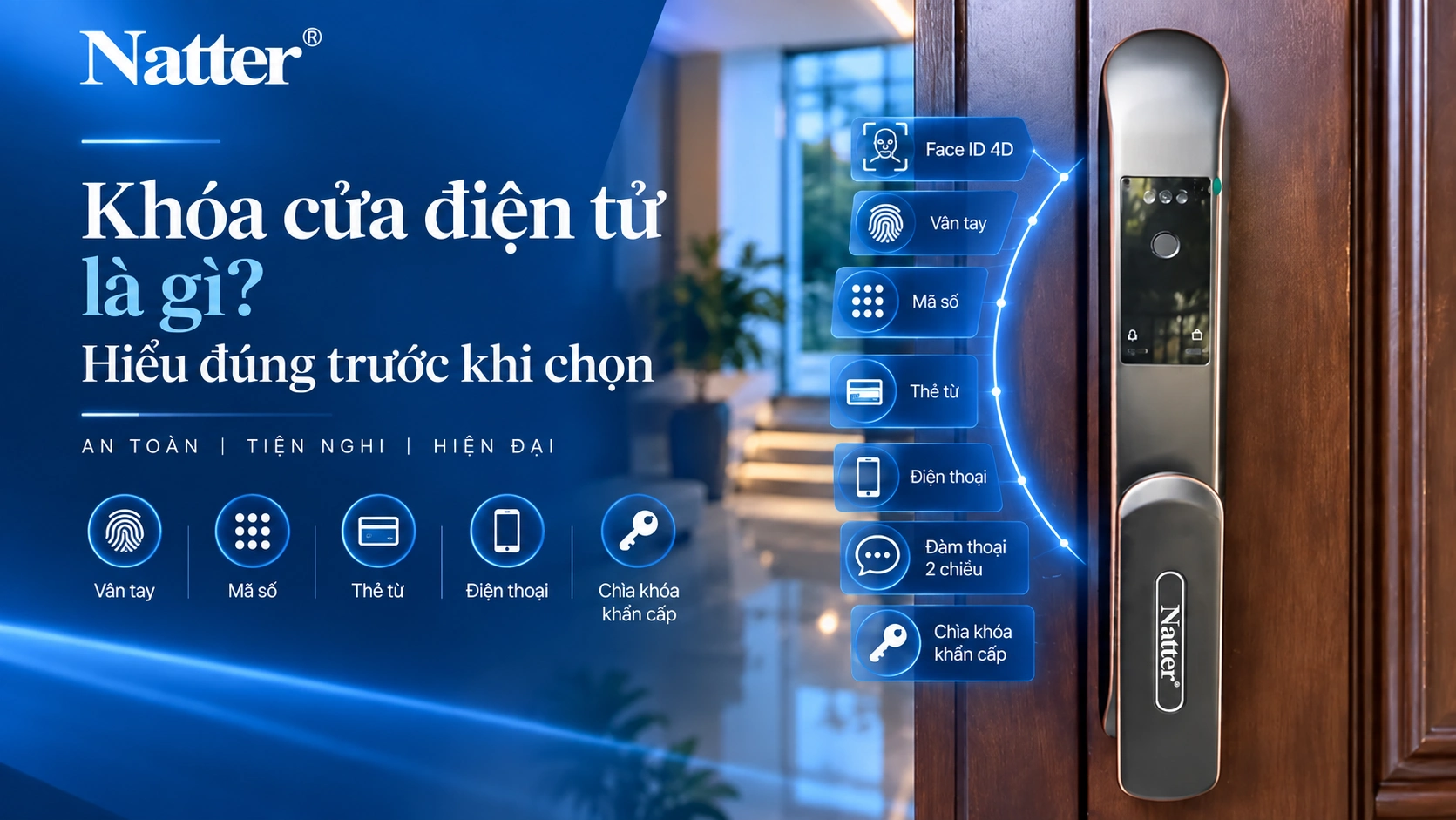 Khóa cửa điện tử là gì Hiểu đúng trước khi chọn
