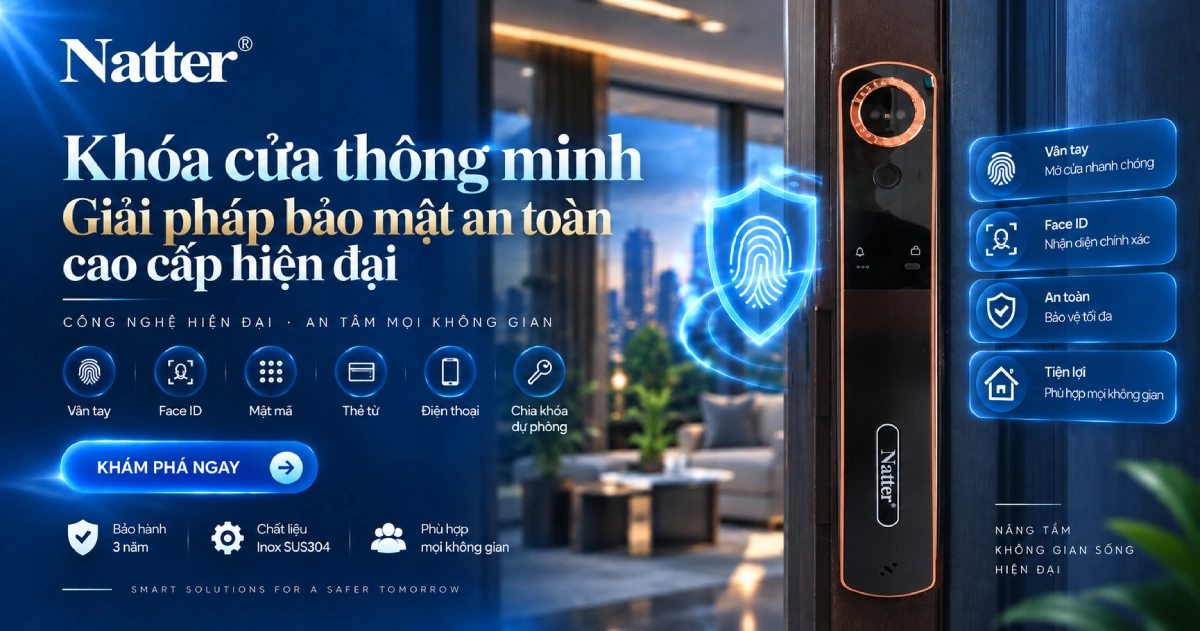 Khóa cửa thông minh - Giải pháp bảo mật an toàn cao cấp hiện đại dd