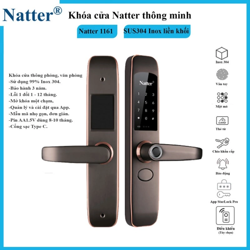 Khóa cửa thông minh Natter 1161