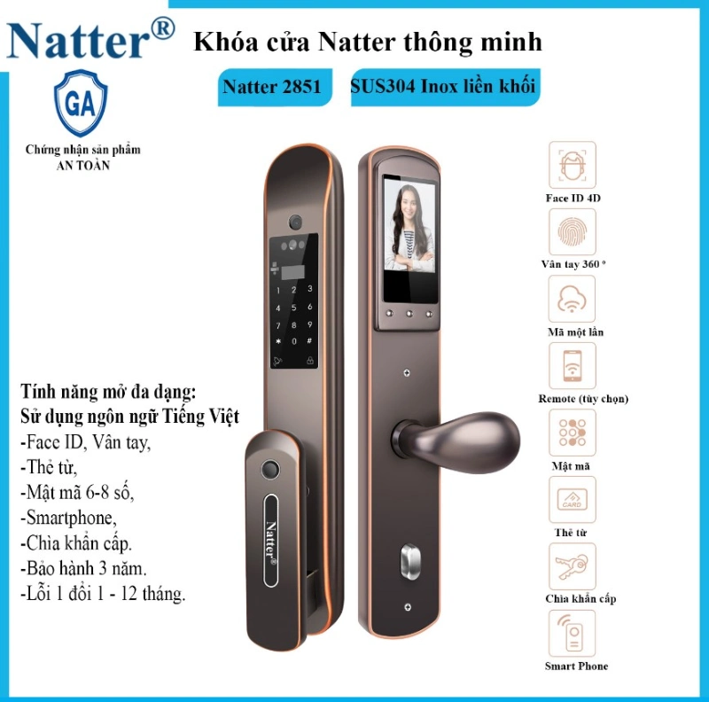 Khóa cửa thông minh Natter 2851