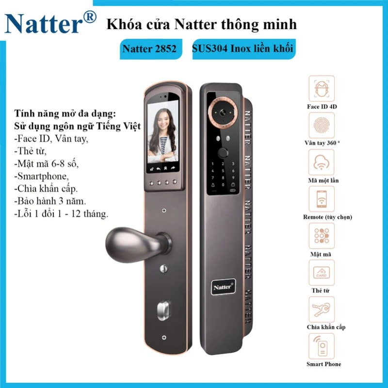 Khóa cửa thông minh Natter 2852
