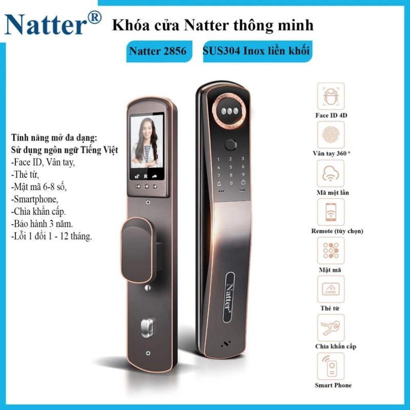 Khóa cửa thông minh Natter 2856