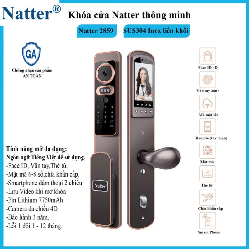 Khóa cửa thông minh Natter 2859