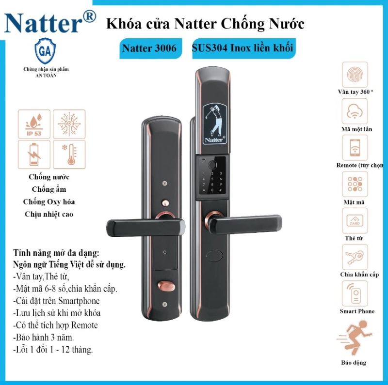 Khóa cửa thông minh Natter 3006