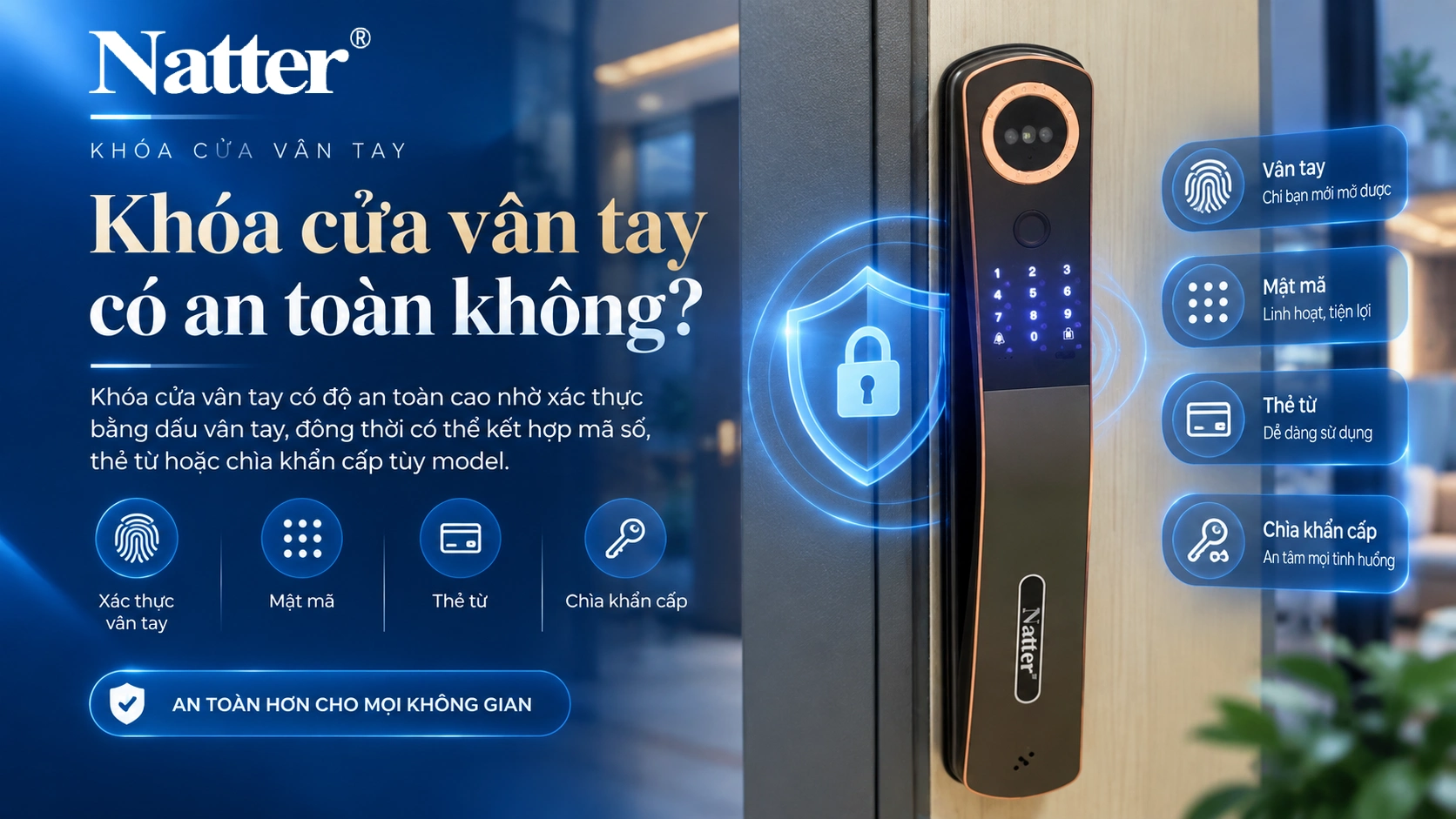 Khóa cửa vân tay có an toàn không